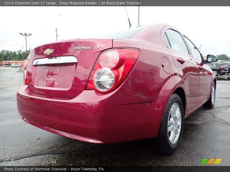 Deep Magenta Metallic / Jet Black/Dark Titanium 2014 Chevrolet Sonic LT Sedan