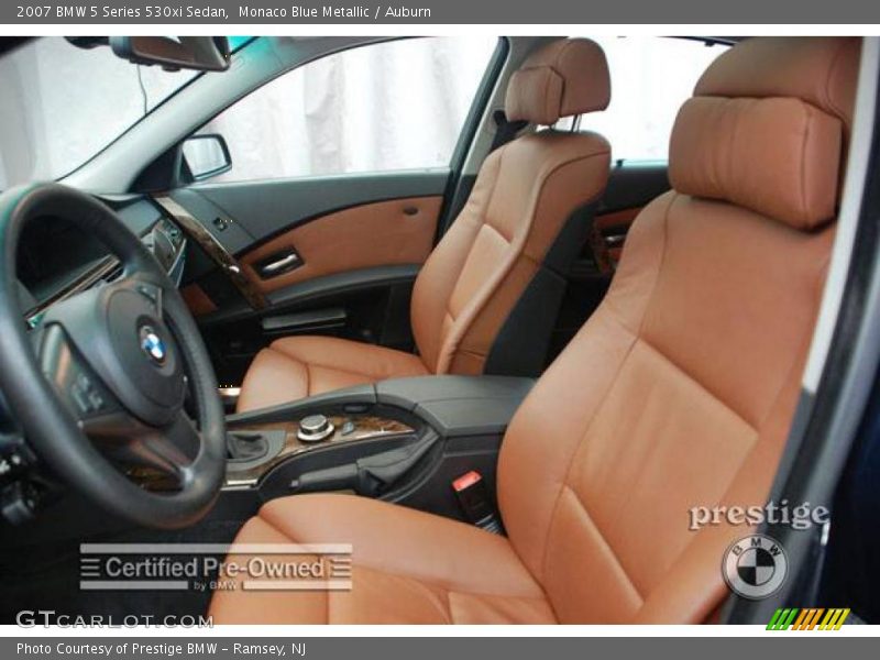 Monaco Blue Metallic / Auburn 2007 BMW 5 Series 530xi Sedan