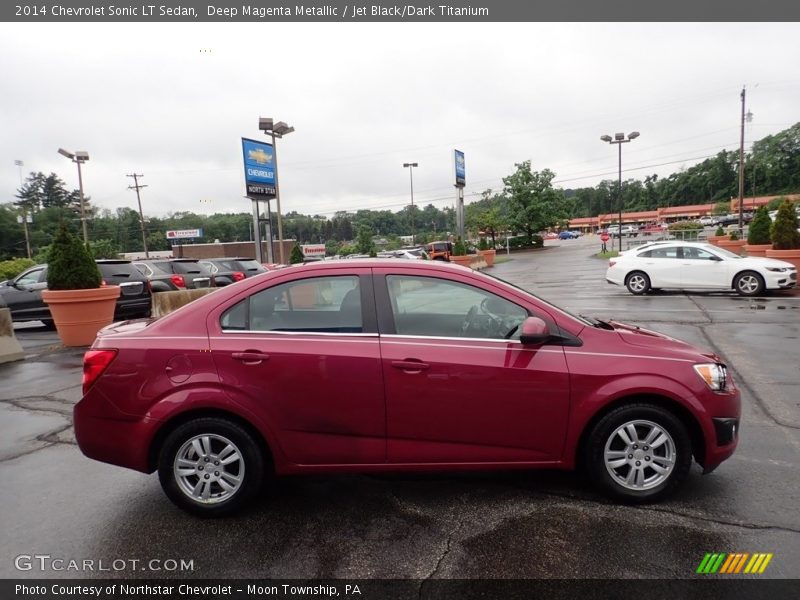 Deep Magenta Metallic / Jet Black/Dark Titanium 2014 Chevrolet Sonic LT Sedan