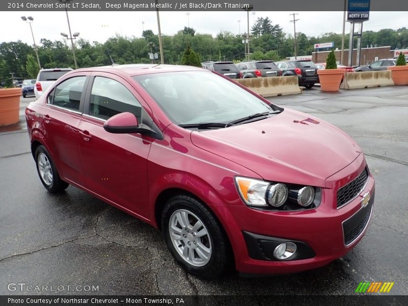 Deep Magenta Metallic / Jet Black/Dark Titanium 2014 Chevrolet Sonic LT Sedan