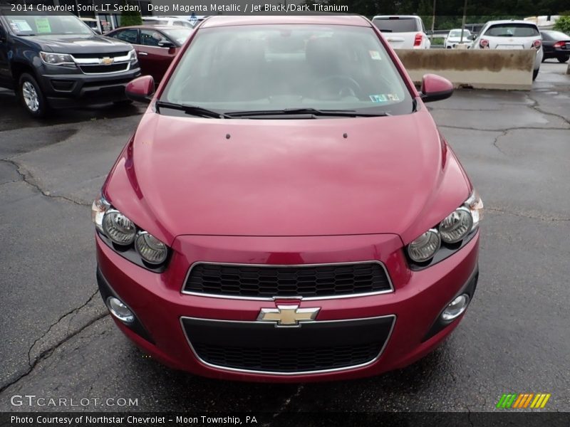 Deep Magenta Metallic / Jet Black/Dark Titanium 2014 Chevrolet Sonic LT Sedan