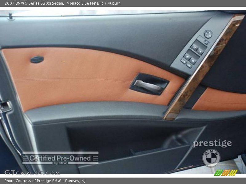 Monaco Blue Metallic / Auburn 2007 BMW 5 Series 530xi Sedan