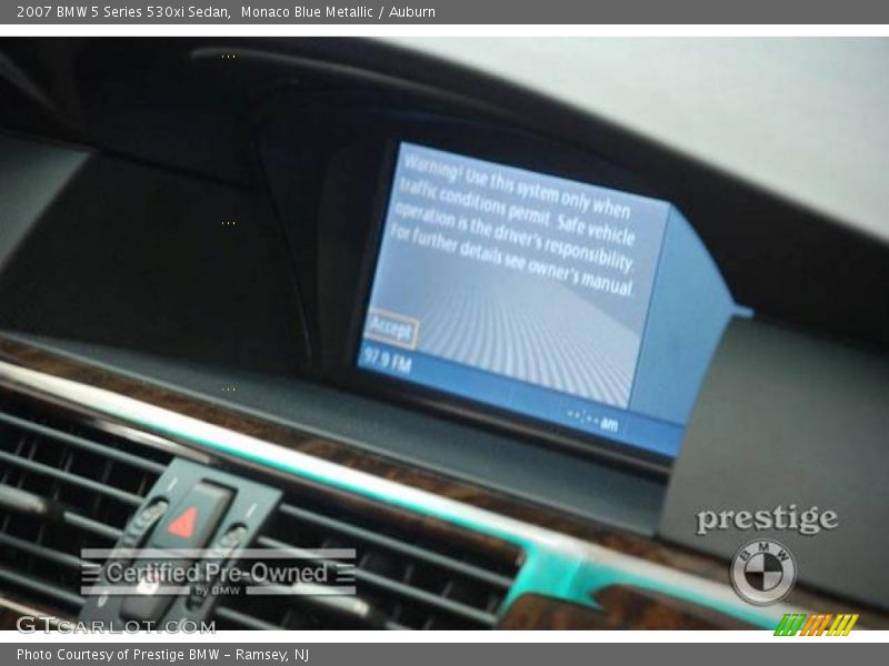 Monaco Blue Metallic / Auburn 2007 BMW 5 Series 530xi Sedan