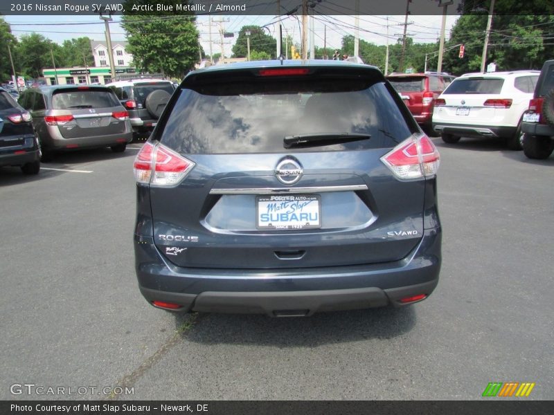 Arctic Blue Metallic / Almond 2016 Nissan Rogue SV AWD