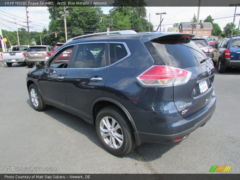 Arctic Blue Metallic / Almond 2016 Nissan Rogue SV AWD