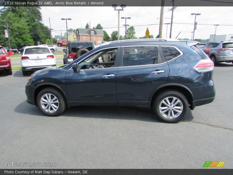 Arctic Blue Metallic / Almond 2016 Nissan Rogue SV AWD