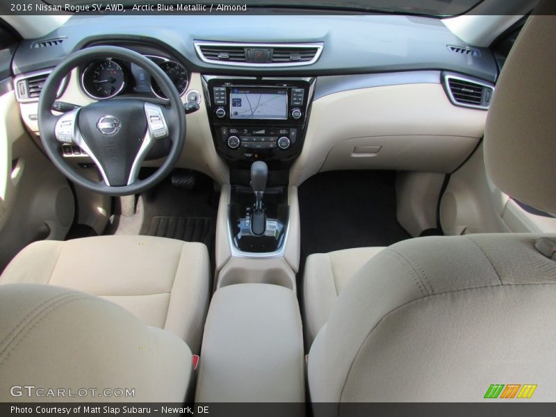 Arctic Blue Metallic / Almond 2016 Nissan Rogue SV AWD