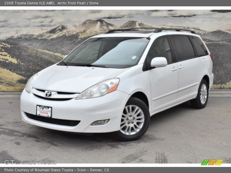 Arctic Frost Pearl / Stone 2008 Toyota Sienna XLE AWD