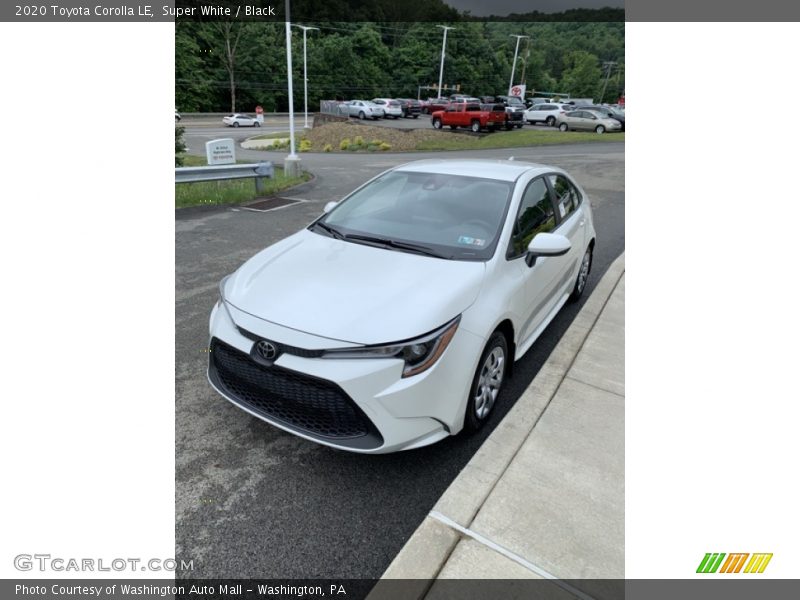 Super White / Black 2020 Toyota Corolla LE