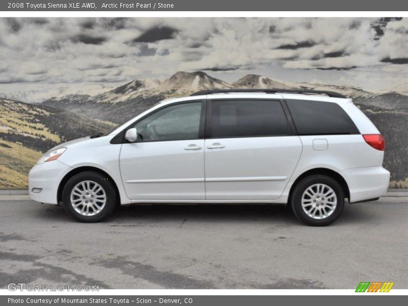 Arctic Frost Pearl / Stone 2008 Toyota Sienna XLE AWD