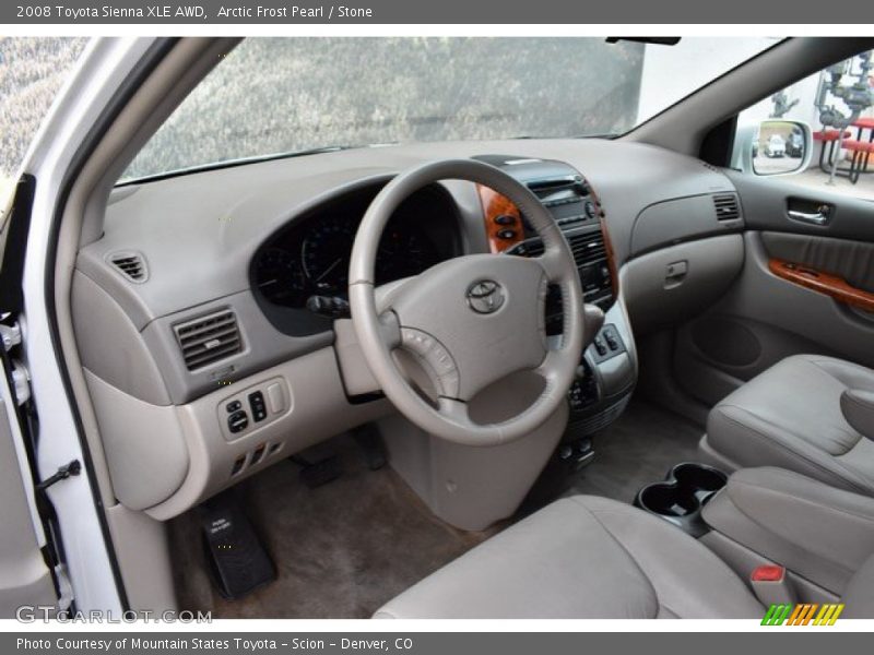 Arctic Frost Pearl / Stone 2008 Toyota Sienna XLE AWD