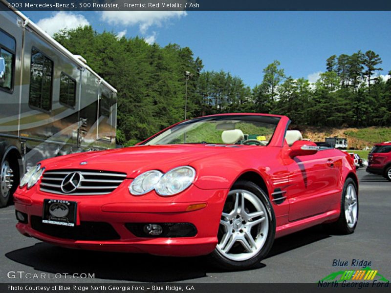 Firemist Red Metallic / Ash 2003 Mercedes-Benz SL 500 Roadster