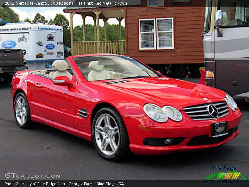 Firemist Red Metallic / Ash 2003 Mercedes-Benz SL 500 Roadster