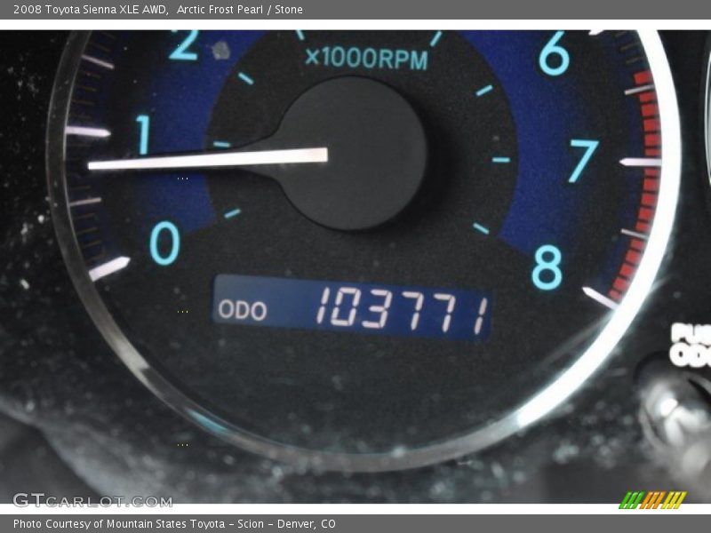 Arctic Frost Pearl / Stone 2008 Toyota Sienna XLE AWD