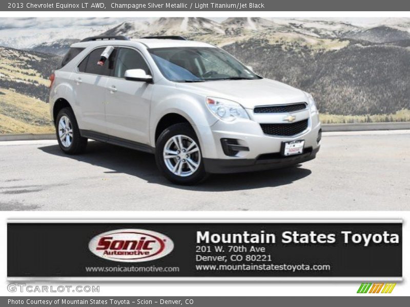 Champagne Silver Metallic / Light Titanium/Jet Black 2013 Chevrolet Equinox LT AWD