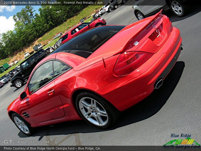 Firemist Red Metallic / Ash 2003 Mercedes-Benz SL 500 Roadster