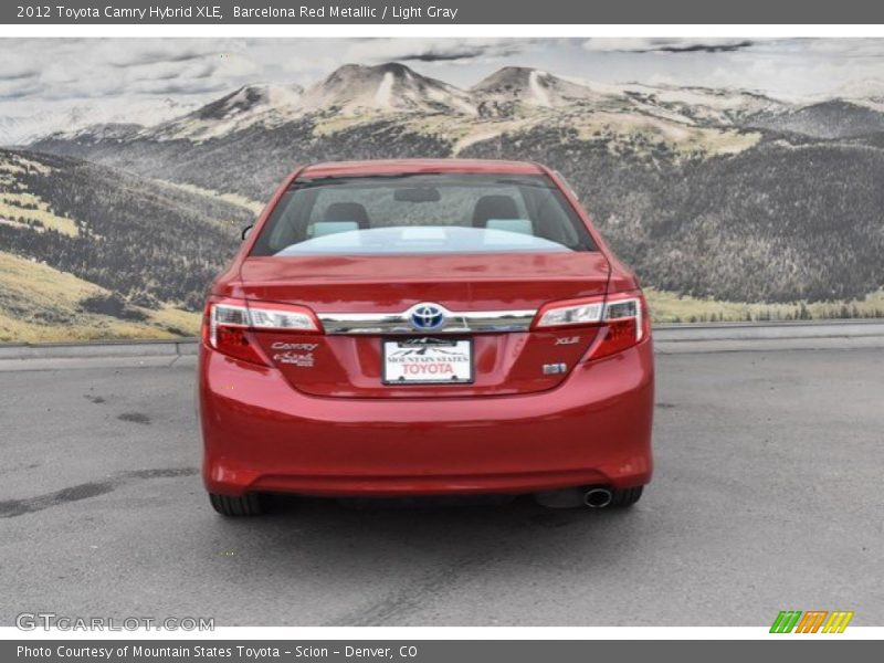 Barcelona Red Metallic / Light Gray 2012 Toyota Camry Hybrid XLE