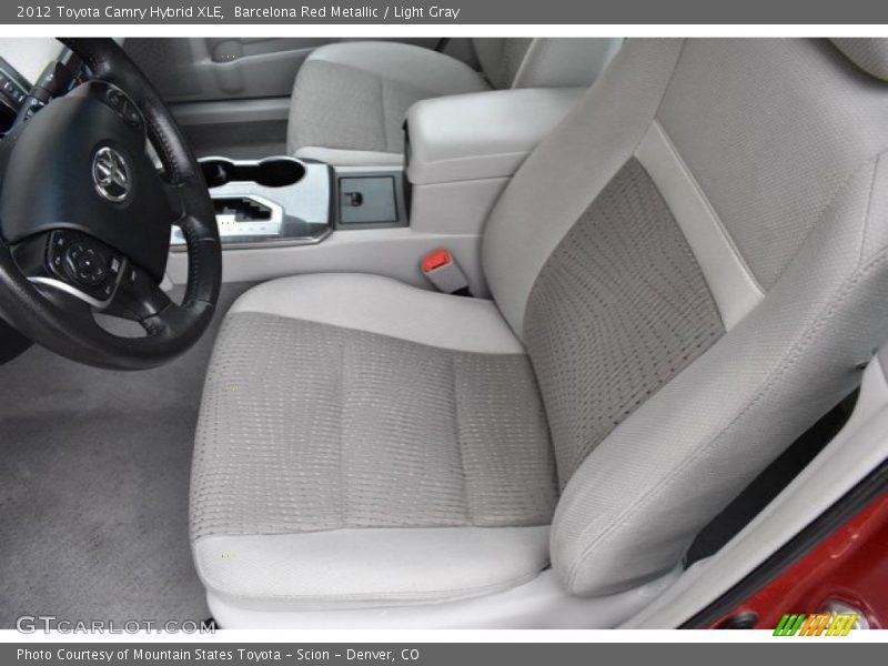 Barcelona Red Metallic / Light Gray 2012 Toyota Camry Hybrid XLE