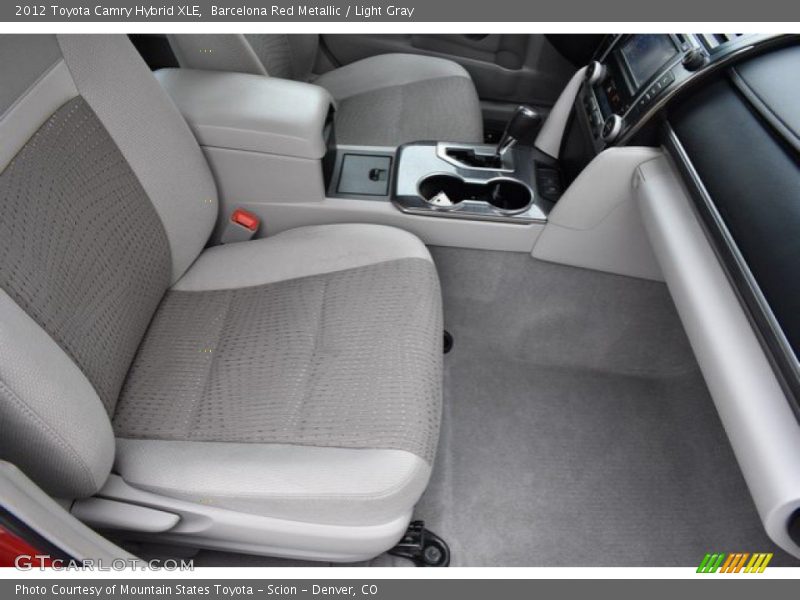 Barcelona Red Metallic / Light Gray 2012 Toyota Camry Hybrid XLE