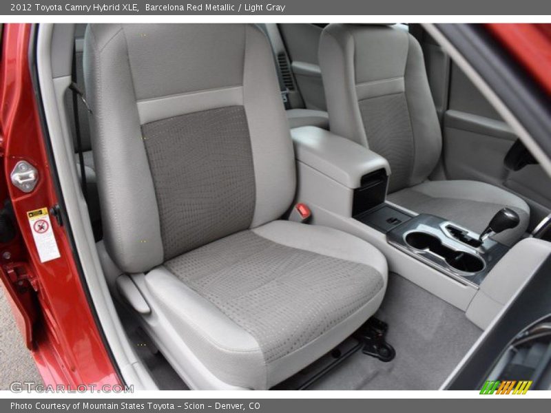 Barcelona Red Metallic / Light Gray 2012 Toyota Camry Hybrid XLE