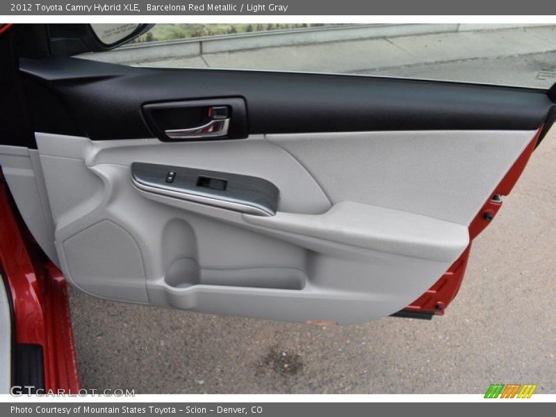 Barcelona Red Metallic / Light Gray 2012 Toyota Camry Hybrid XLE