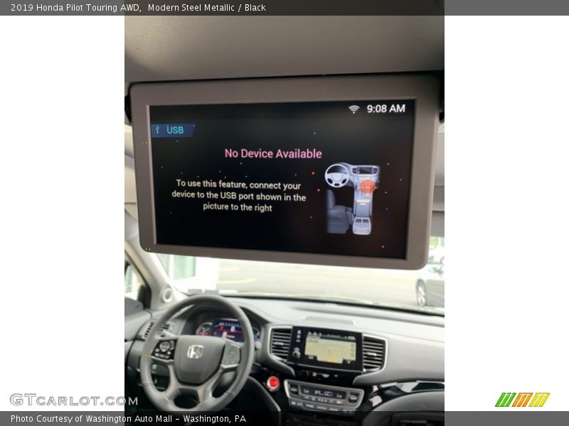 Modern Steel Metallic / Black 2019 Honda Pilot Touring AWD