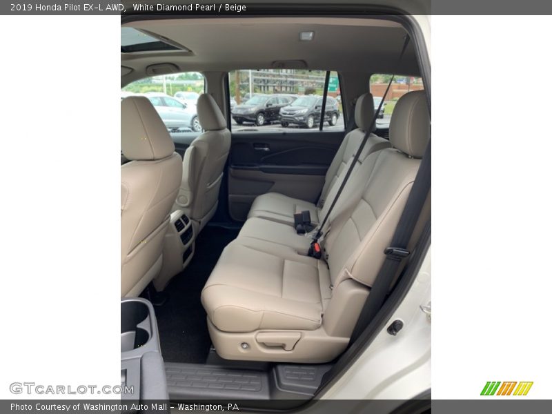 White Diamond Pearl / Beige 2019 Honda Pilot EX-L AWD