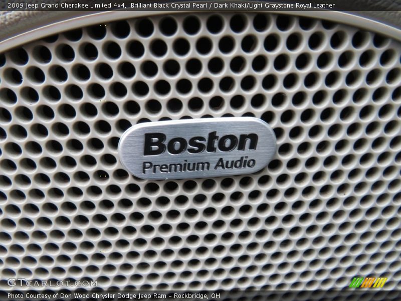 Brilliant Black Crystal Pearl / Dark Khaki/Light Graystone Royal Leather 2009 Jeep Grand Cherokee Limited 4x4