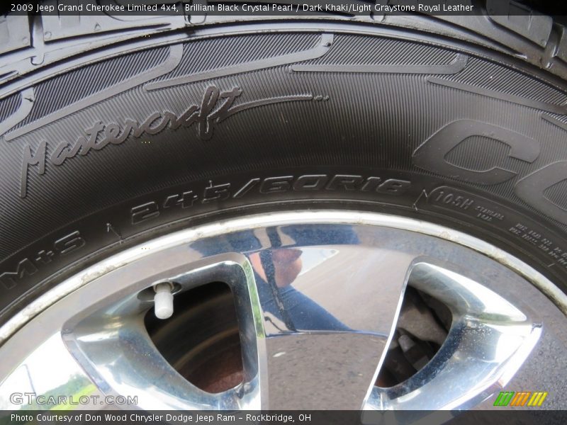 Brilliant Black Crystal Pearl / Dark Khaki/Light Graystone Royal Leather 2009 Jeep Grand Cherokee Limited 4x4