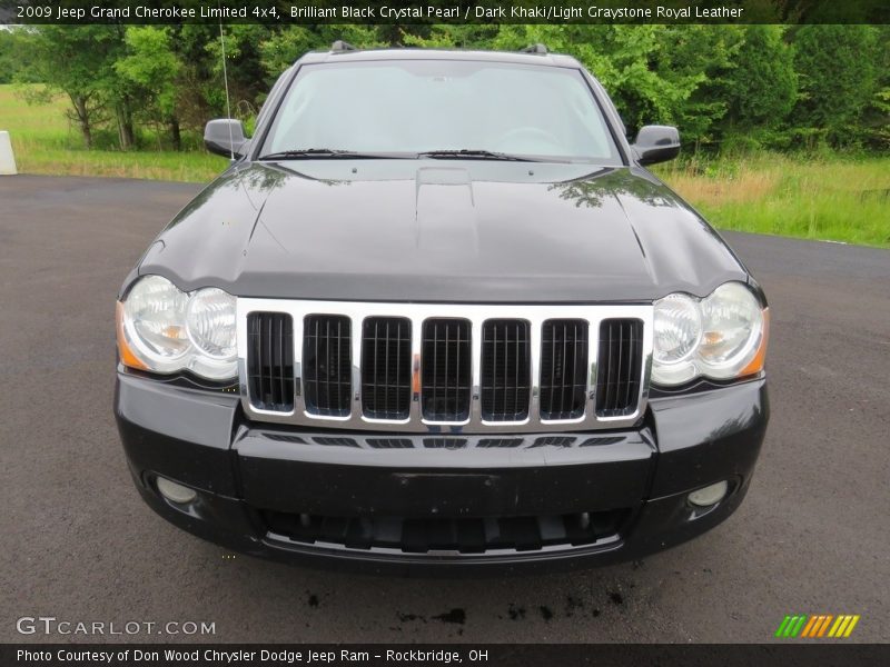 Brilliant Black Crystal Pearl / Dark Khaki/Light Graystone Royal Leather 2009 Jeep Grand Cherokee Limited 4x4