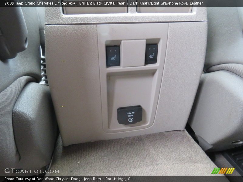 Brilliant Black Crystal Pearl / Dark Khaki/Light Graystone Royal Leather 2009 Jeep Grand Cherokee Limited 4x4