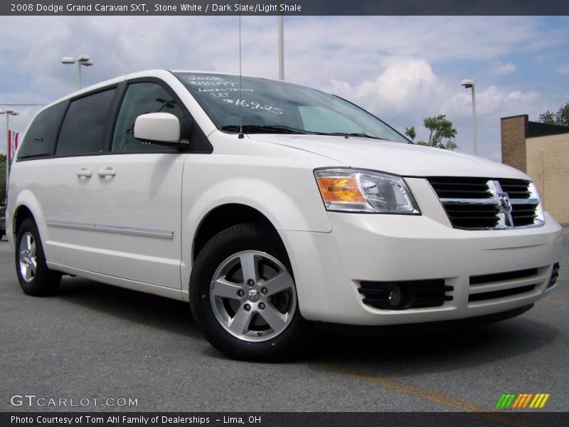 Stone White / Dark Slate/Light Shale 2008 Dodge Grand Caravan SXT
