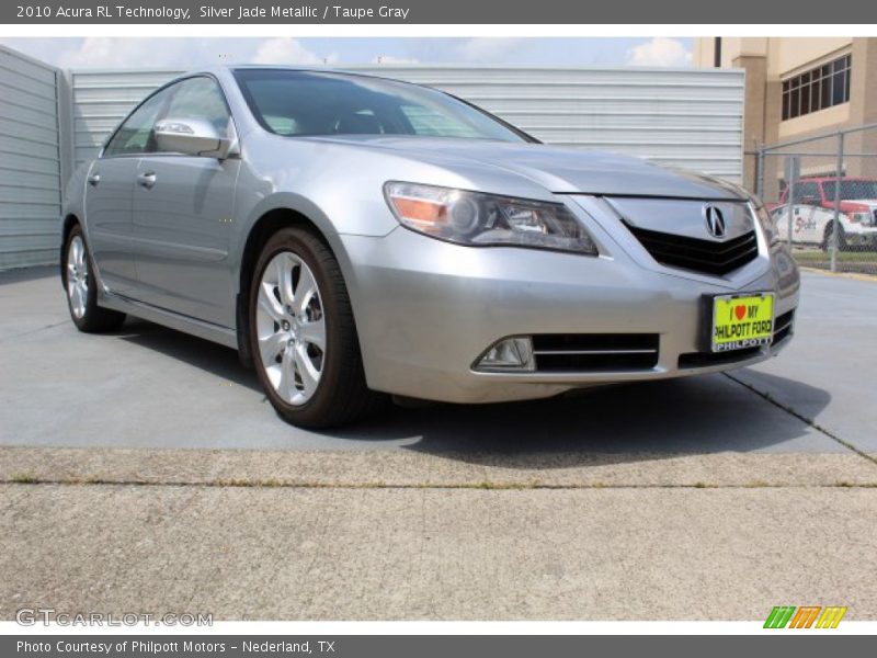 Silver Jade Metallic / Taupe Gray 2010 Acura RL Technology
