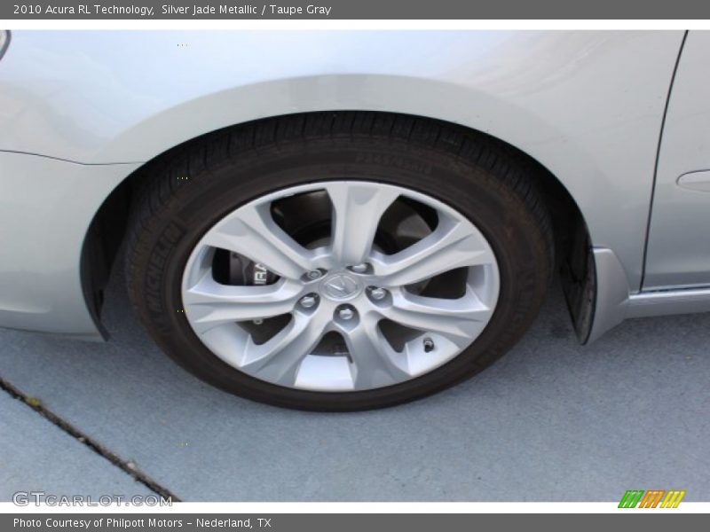 Silver Jade Metallic / Taupe Gray 2010 Acura RL Technology