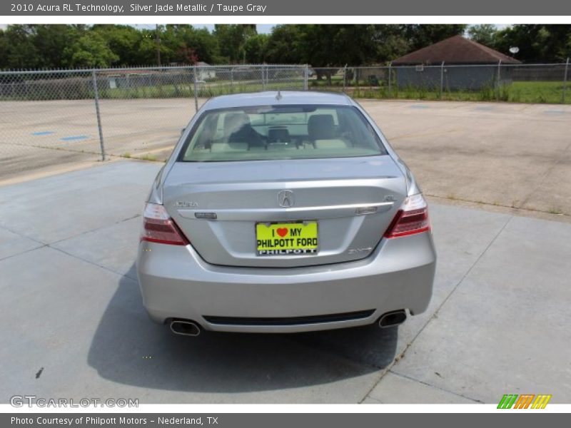 Silver Jade Metallic / Taupe Gray 2010 Acura RL Technology