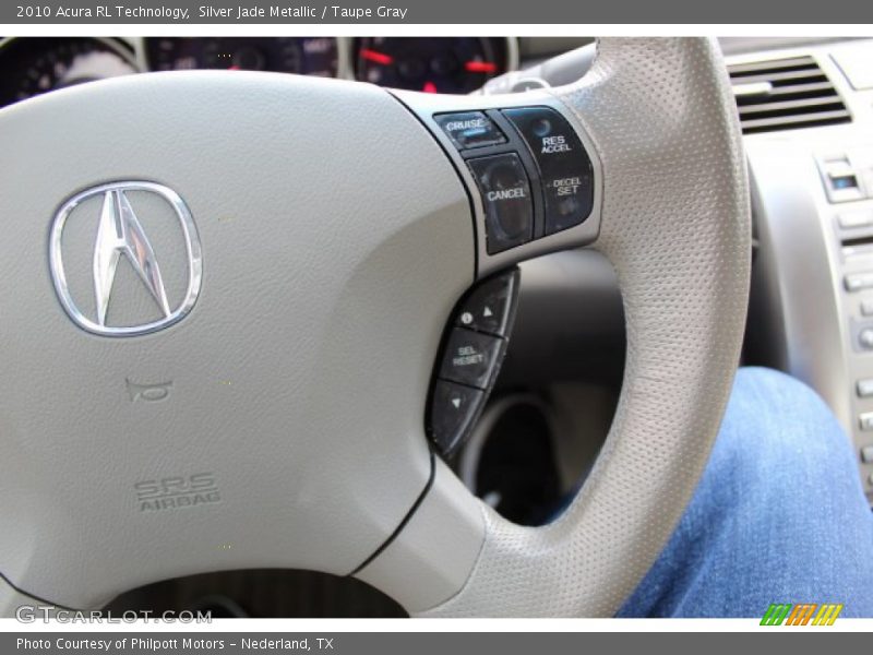 Silver Jade Metallic / Taupe Gray 2010 Acura RL Technology