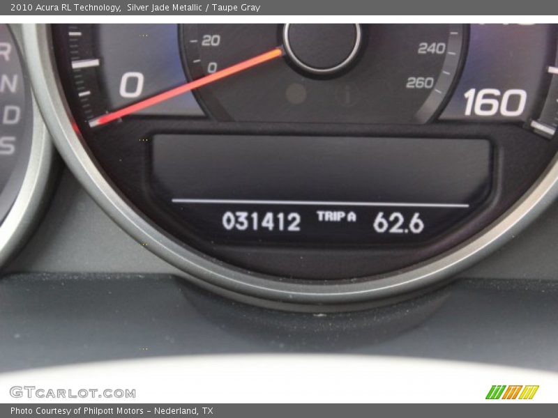 Silver Jade Metallic / Taupe Gray 2010 Acura RL Technology