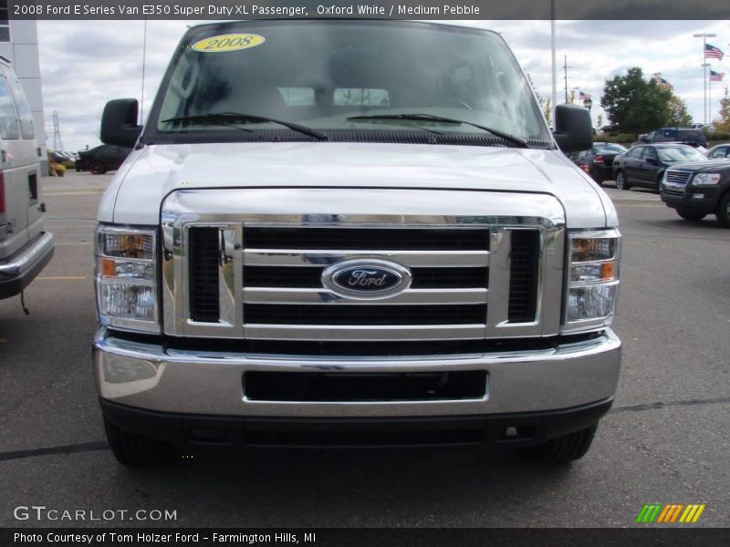 Oxford White / Medium Pebble 2008 Ford E Series Van E350 Super Duty XL Passenger