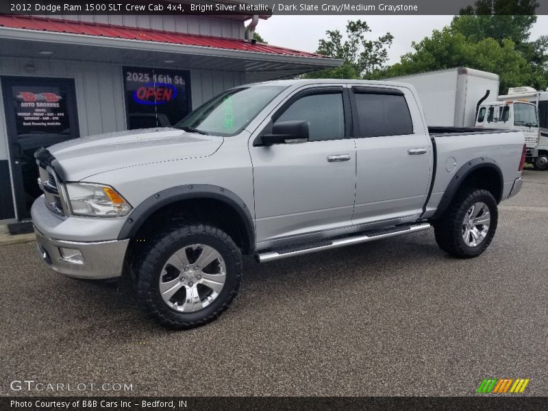 Bright Silver Metallic / Dark Slate Gray/Medium Graystone 2012 Dodge Ram 1500 SLT Crew Cab 4x4