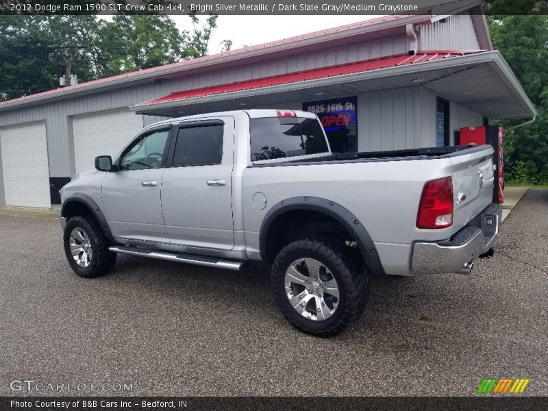 Bright Silver Metallic / Dark Slate Gray/Medium Graystone 2012 Dodge Ram 1500 SLT Crew Cab 4x4