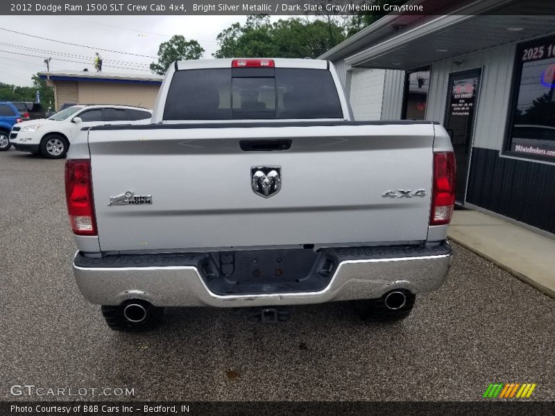 Bright Silver Metallic / Dark Slate Gray/Medium Graystone 2012 Dodge Ram 1500 SLT Crew Cab 4x4