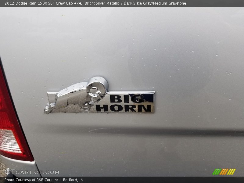 Bright Silver Metallic / Dark Slate Gray/Medium Graystone 2012 Dodge Ram 1500 SLT Crew Cab 4x4