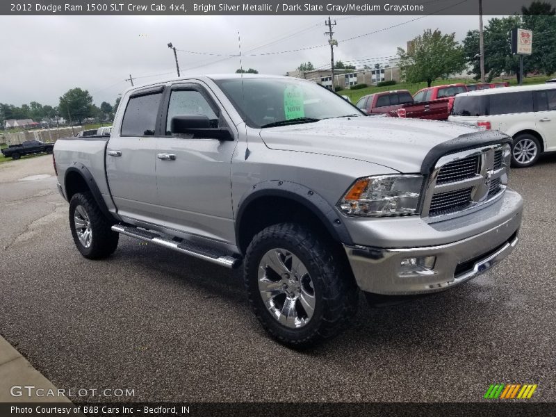 Bright Silver Metallic / Dark Slate Gray/Medium Graystone 2012 Dodge Ram 1500 SLT Crew Cab 4x4