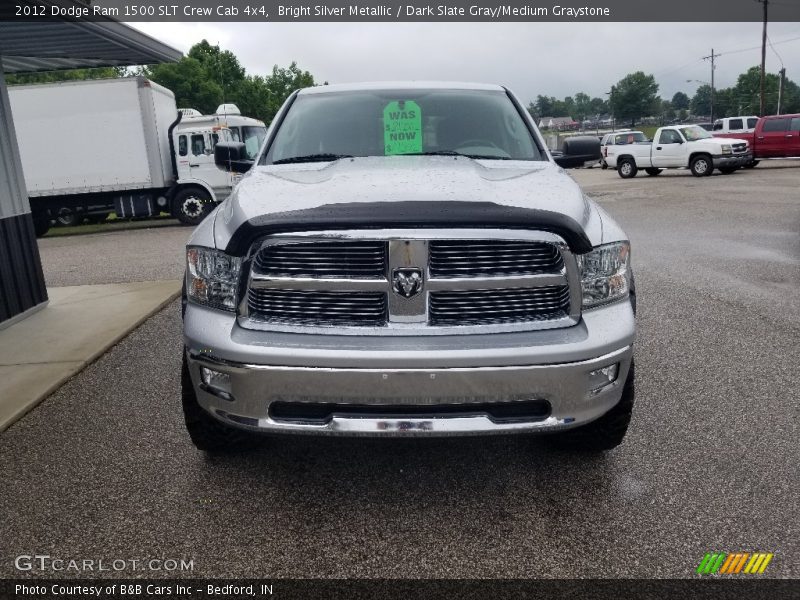 Bright Silver Metallic / Dark Slate Gray/Medium Graystone 2012 Dodge Ram 1500 SLT Crew Cab 4x4