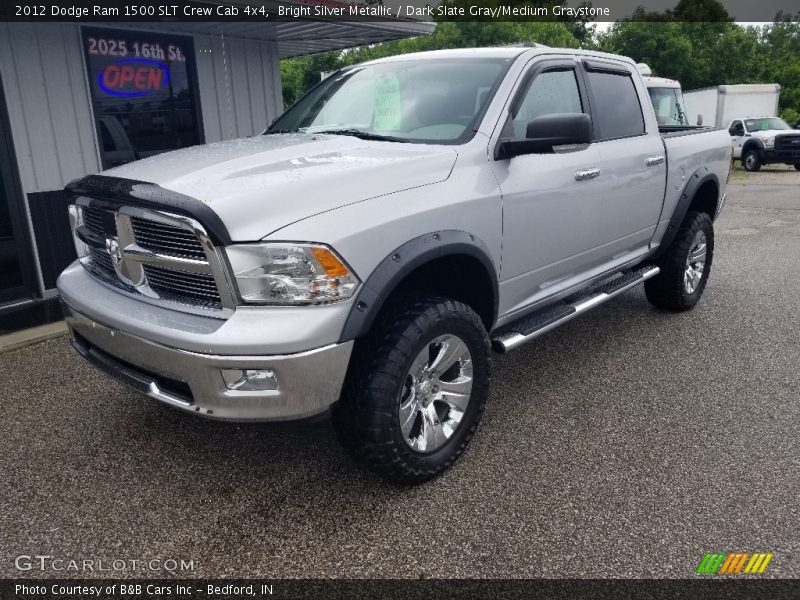 Bright Silver Metallic / Dark Slate Gray/Medium Graystone 2012 Dodge Ram 1500 SLT Crew Cab 4x4