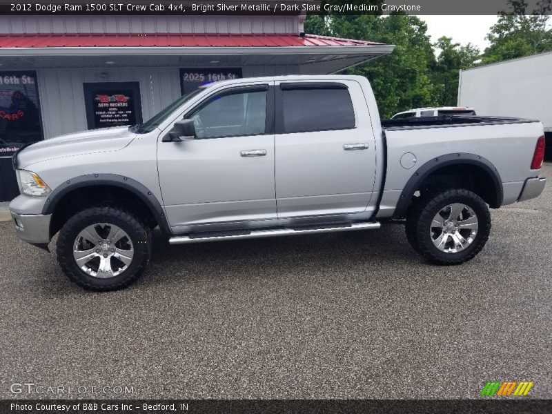 Bright Silver Metallic / Dark Slate Gray/Medium Graystone 2012 Dodge Ram 1500 SLT Crew Cab 4x4