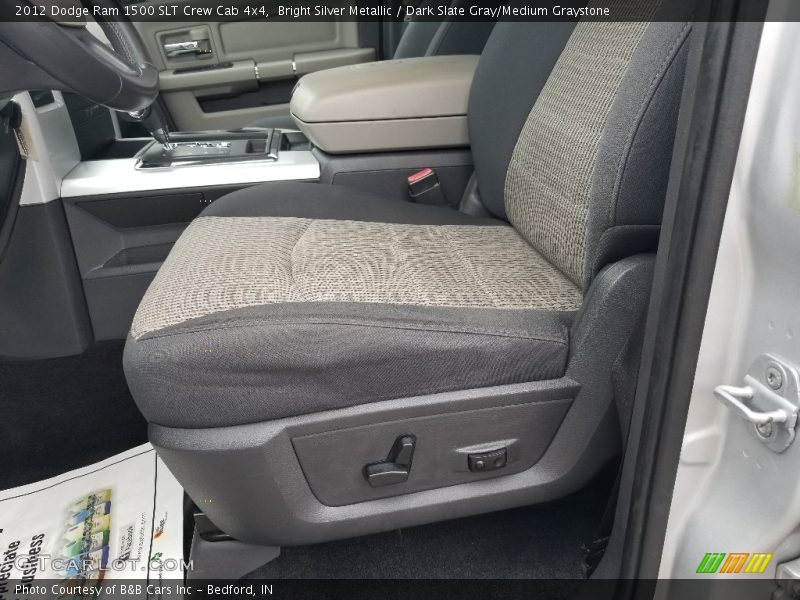Bright Silver Metallic / Dark Slate Gray/Medium Graystone 2012 Dodge Ram 1500 SLT Crew Cab 4x4