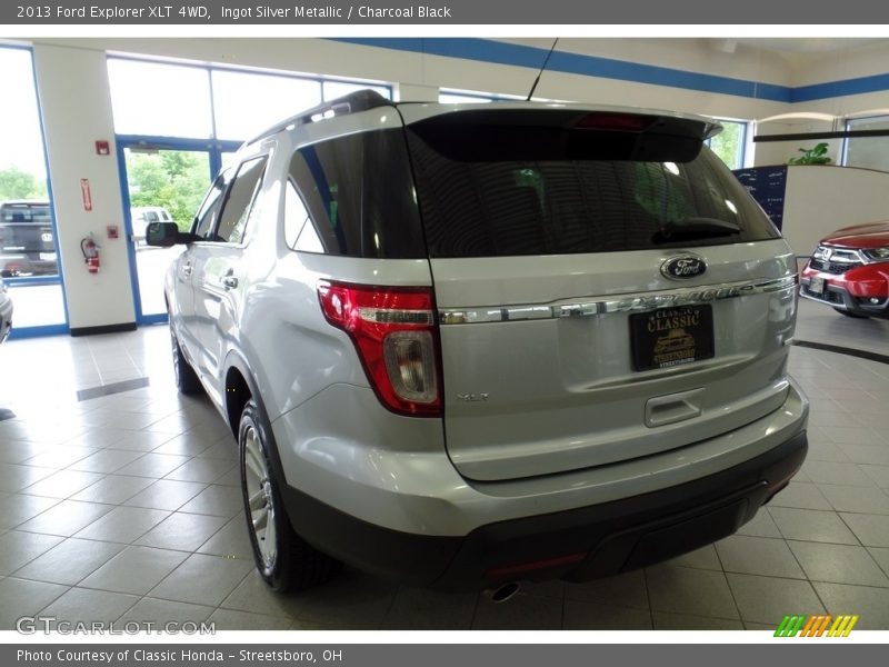 Ingot Silver Metallic / Charcoal Black 2013 Ford Explorer XLT 4WD
