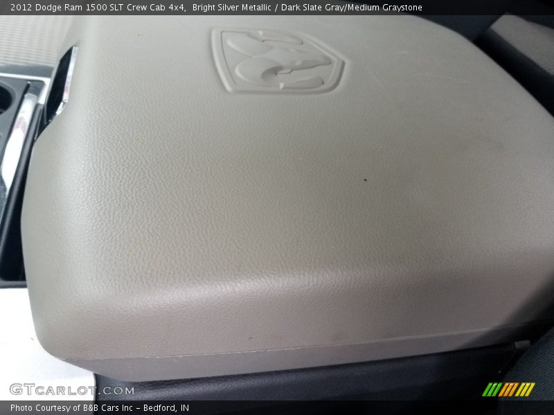 Bright Silver Metallic / Dark Slate Gray/Medium Graystone 2012 Dodge Ram 1500 SLT Crew Cab 4x4