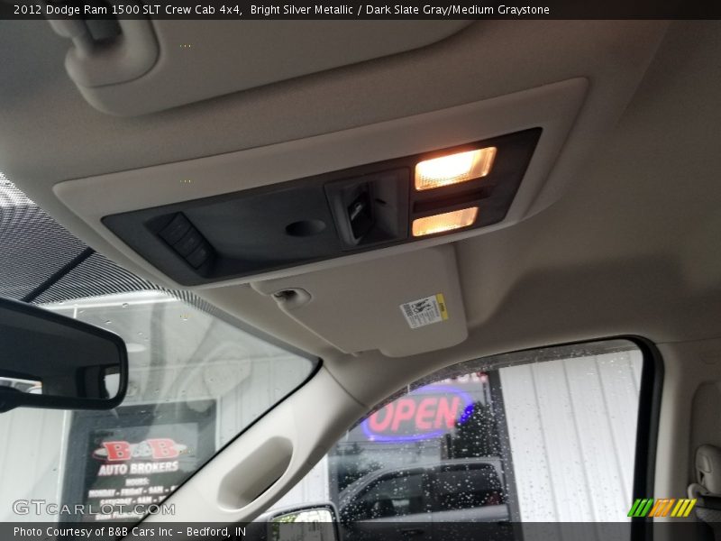 Bright Silver Metallic / Dark Slate Gray/Medium Graystone 2012 Dodge Ram 1500 SLT Crew Cab 4x4